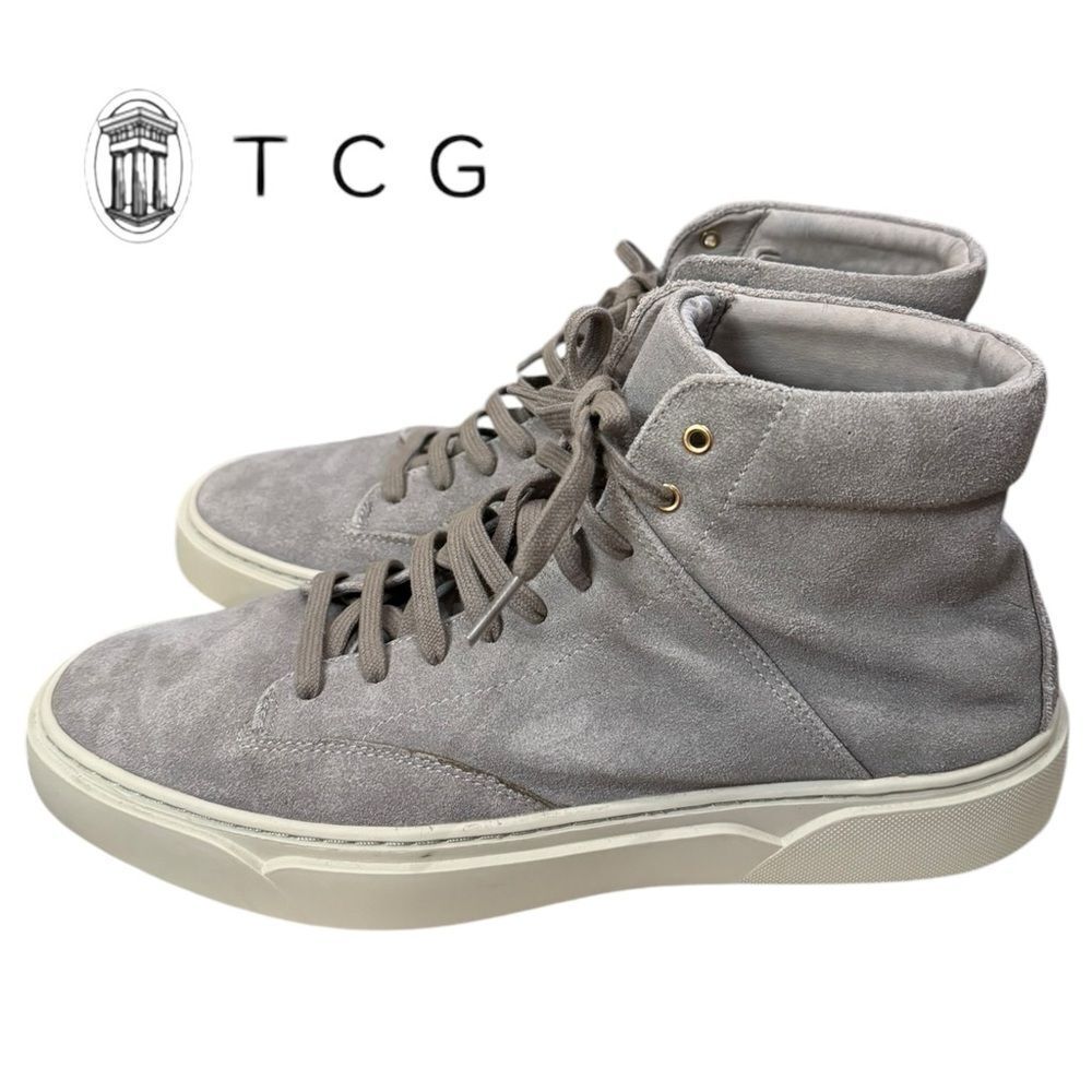 TCG Thoroughly Crafted Goods Culver Gray Suede Leather Sneakers 44  11